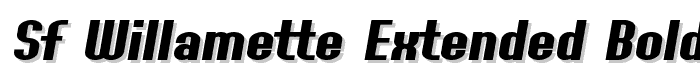 SF Willamette Extended Bold Italic font